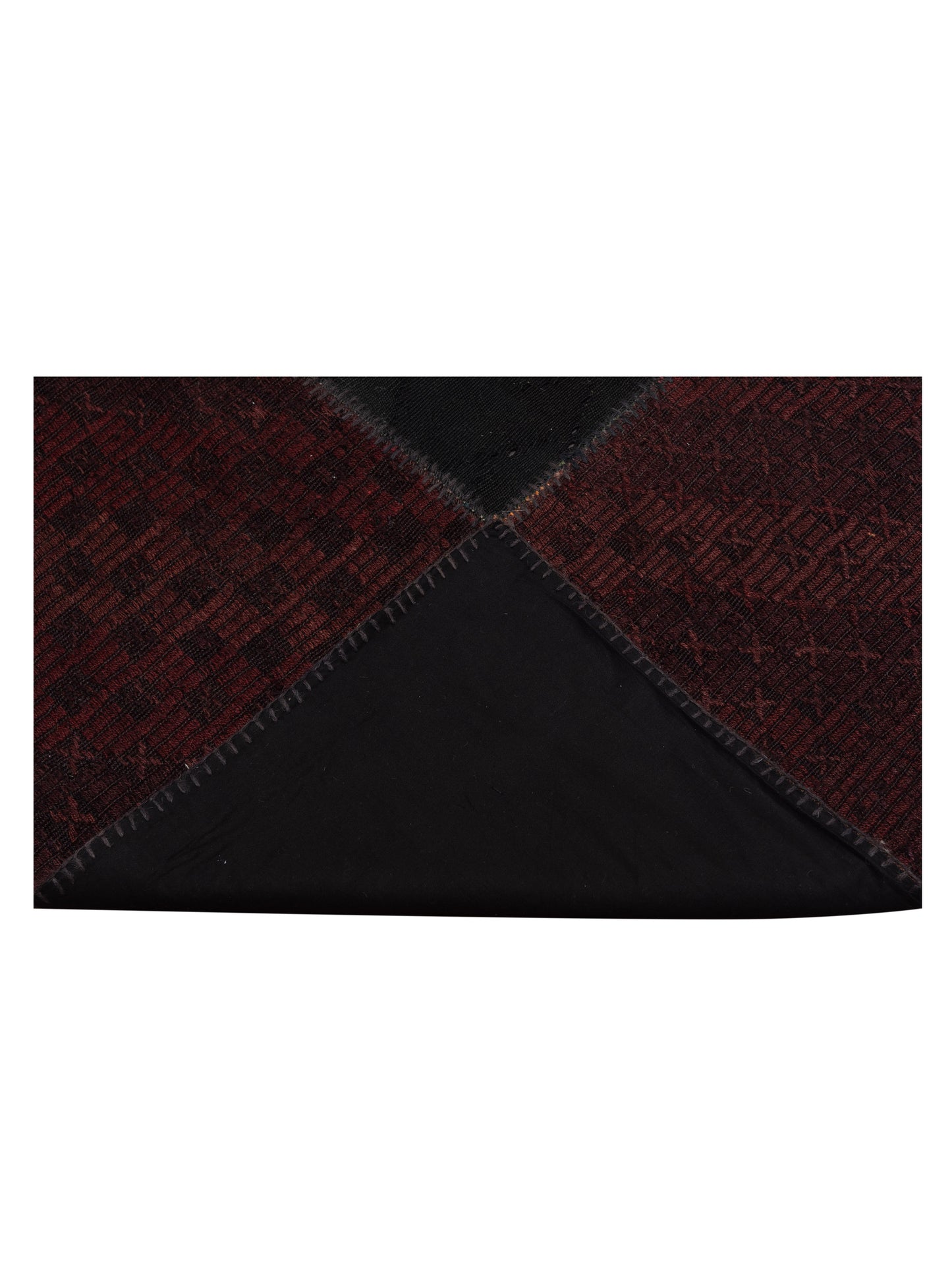 Patchwork Black 9.10x13.1 Hand Knotted Rug