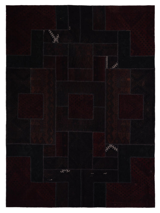 Pasha Turkish Vestige Patchwork  Black  Contemporary