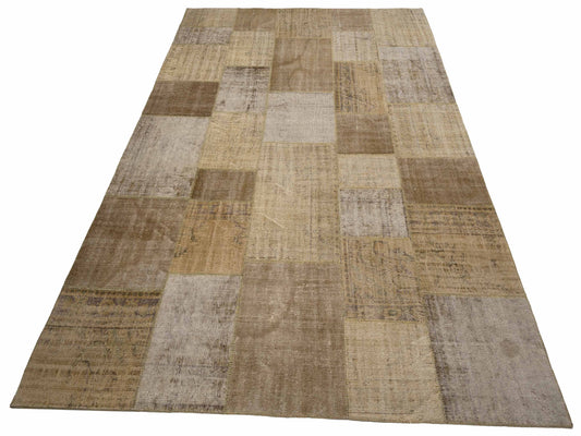 Patchwork Green 9.11x13.2 Hand Knotted Rug