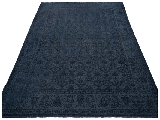 Defnera Dark Gray 9.2x11.10 Hand Knotted Rug