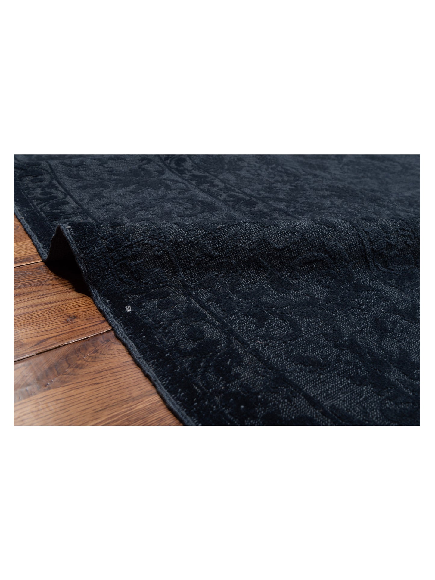 Defnera Dark Gray 9.2x11.10 Hand Knotted Rug