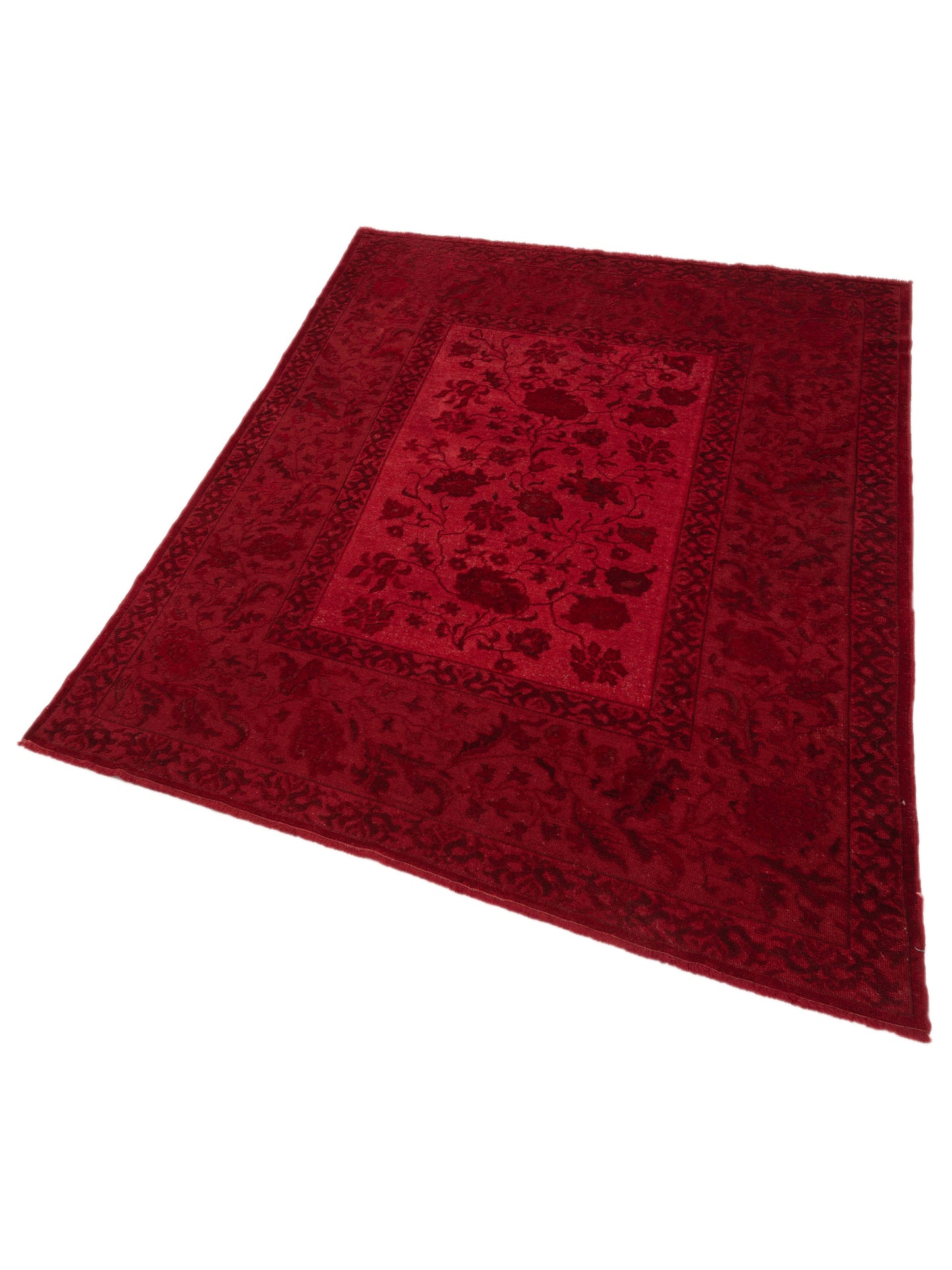 Vintage Red 6.9x8.3 Hand Knotted Rug