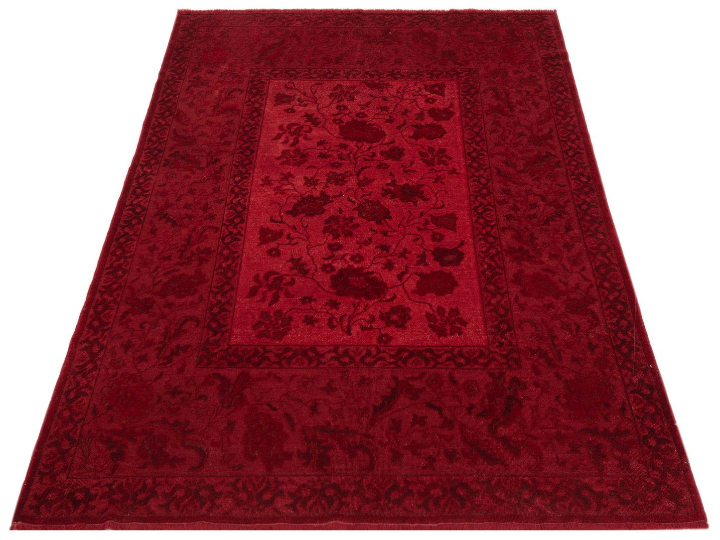 Vintage Red 6.9x8.3 Hand Knotted Rug