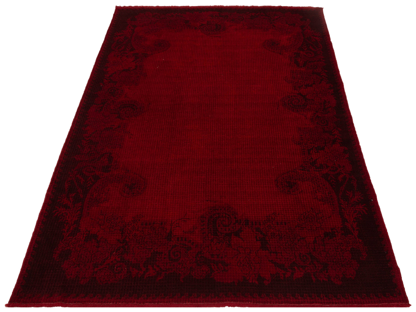 Vintage Red 6.10x9 Hand Knotted Rug