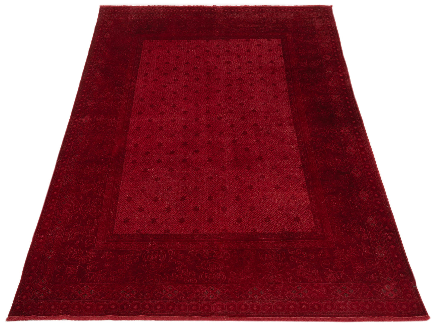 Vintage Red 6.10x8.8 Hand Knotted Rug