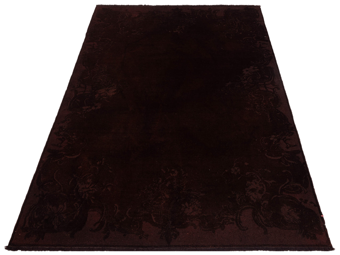 Vintage Dark Brown 6.10x9.6 Hand Knotted Rug
