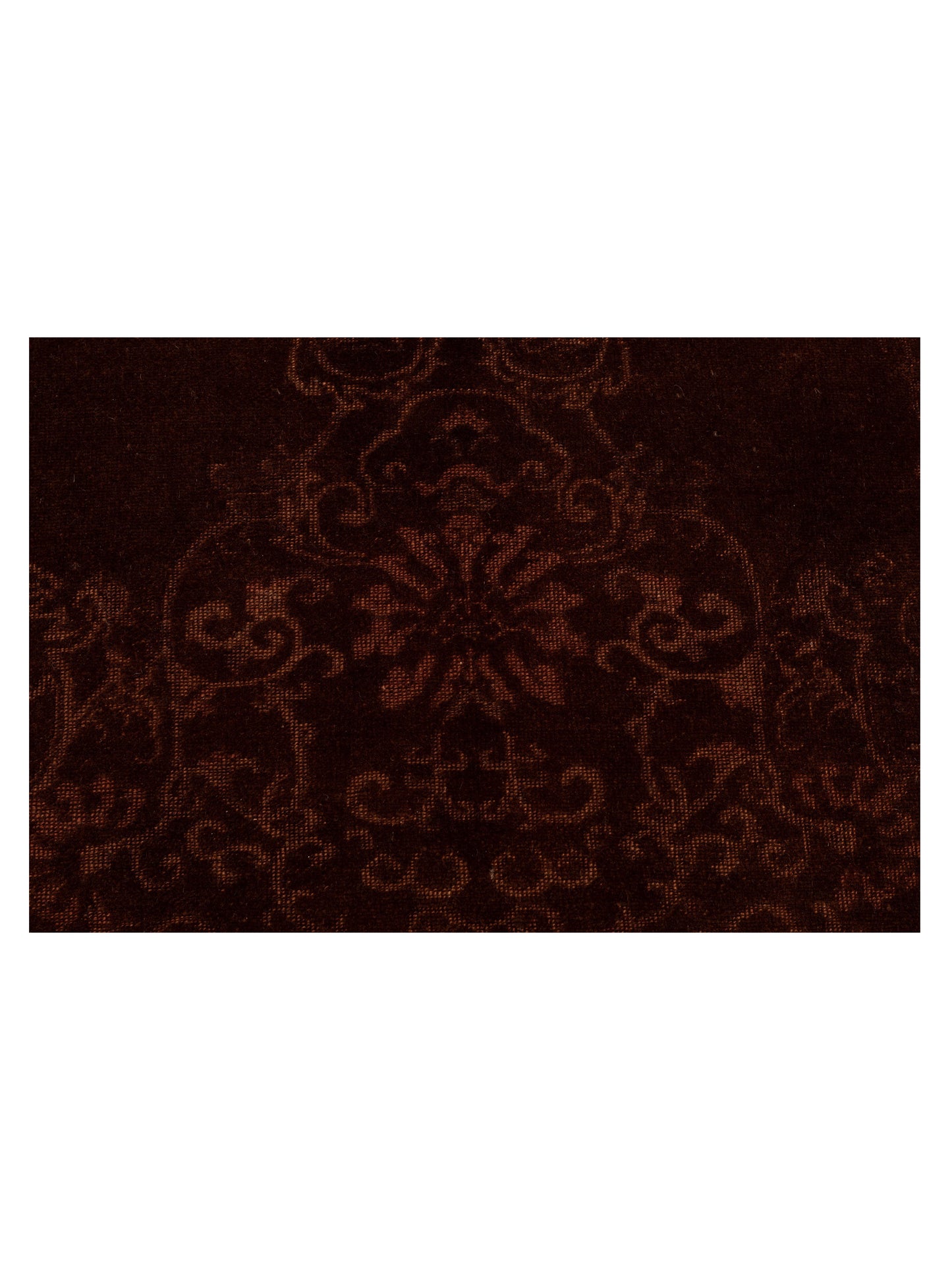 Vintage Dark Brown 6.9x9.8 Hand Knotted Rug