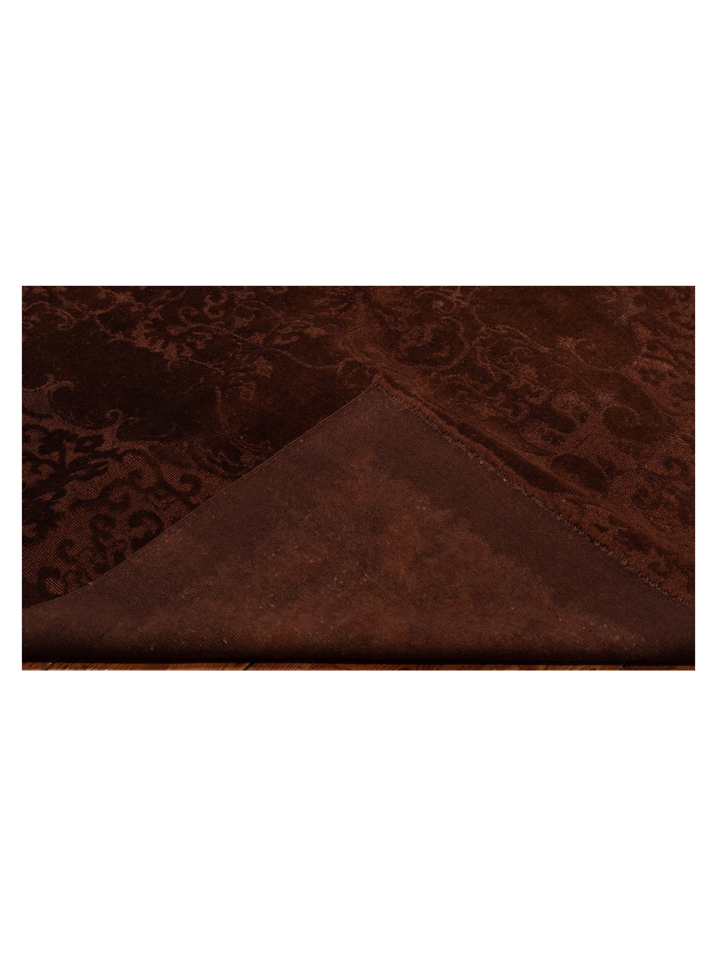 Vintage Dark Brown 6.9x9.8 Hand Knotted Rug