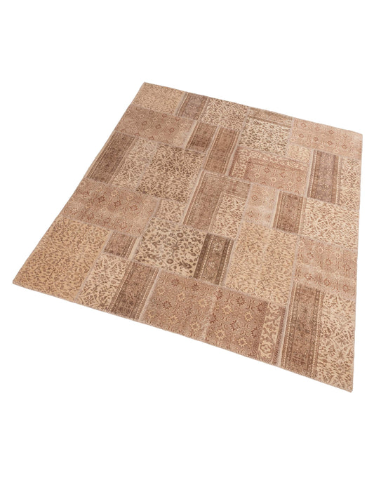 Patchwork Natural 8.3x9.10 Hand Knotted Rug