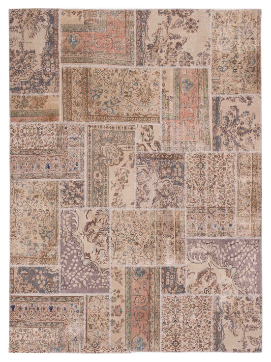 Pasha Turkish Vestige Patchwork  Beige  Contemporary