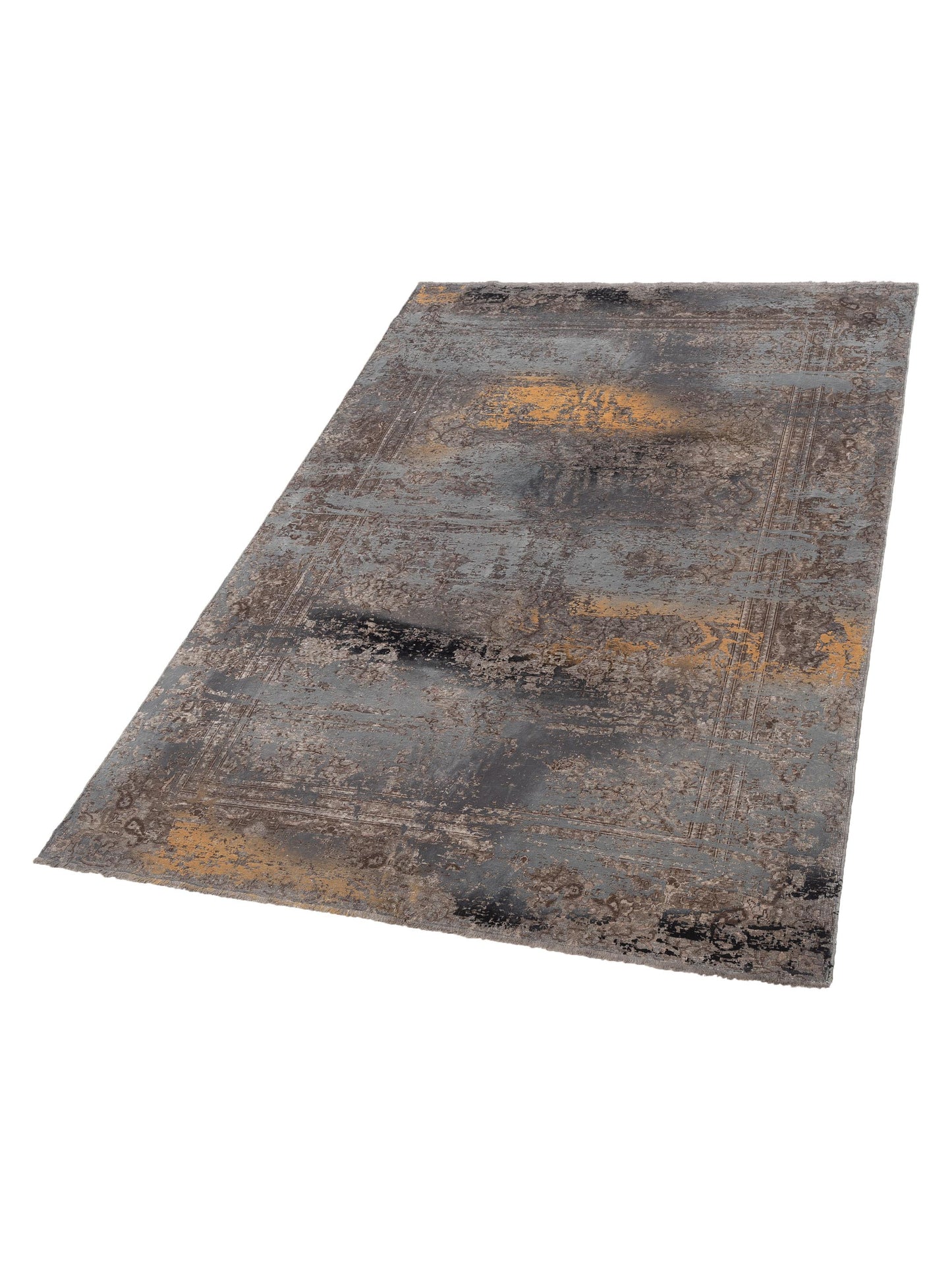 Vintage Gray 6.6x9.7 Hand Knotted Rug