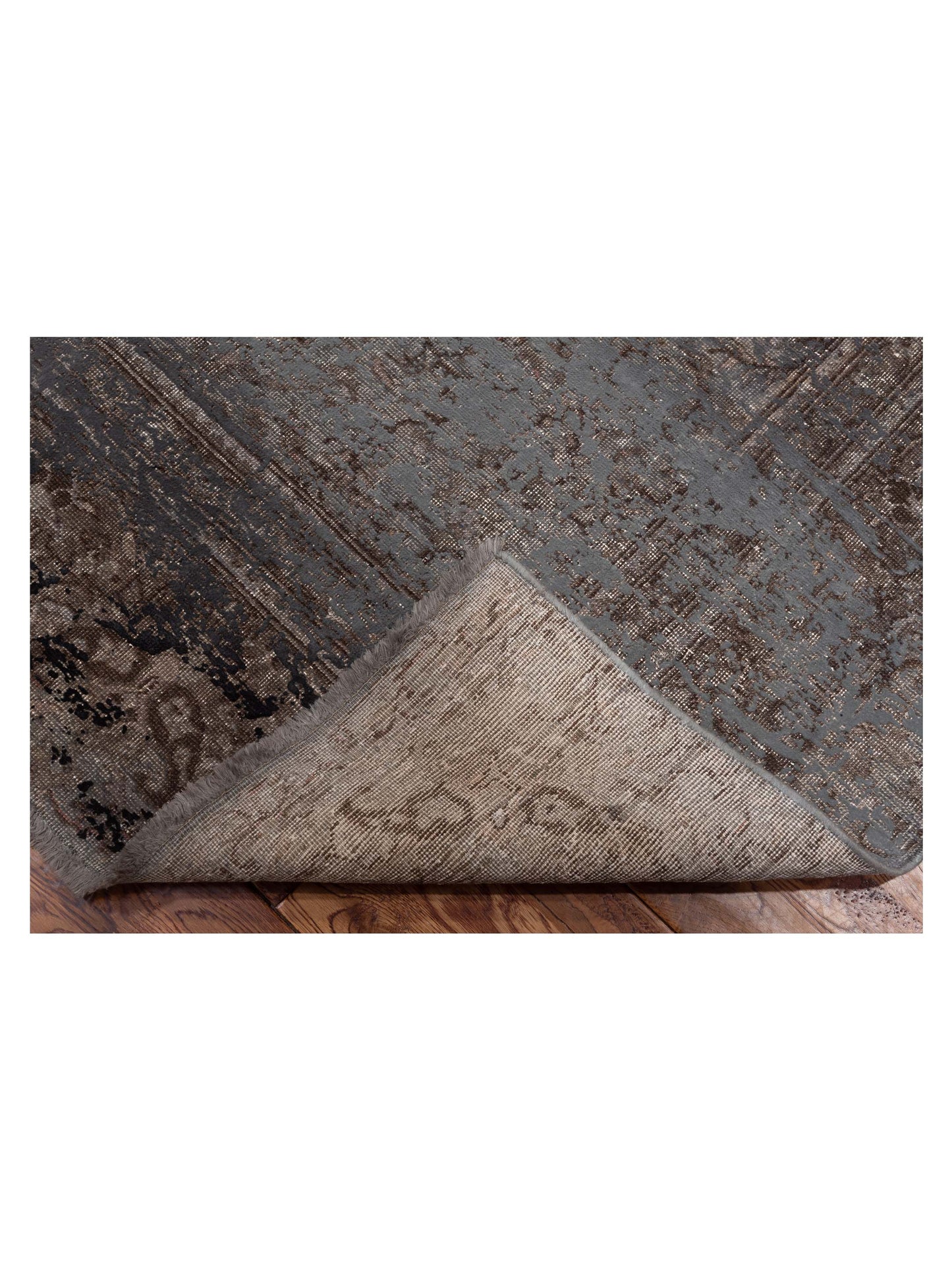 Vintage Gray 6.6x9.7 Hand Knotted Rug