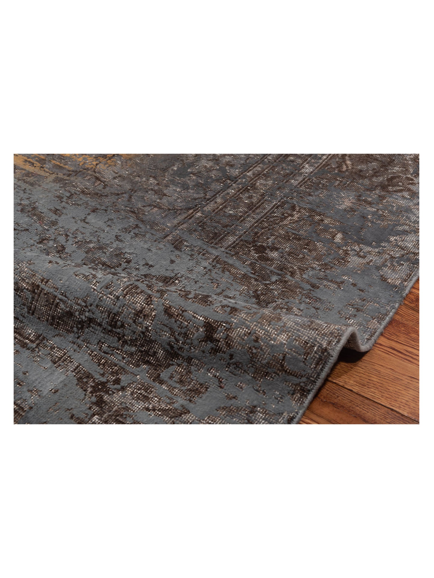 Vintage Gray 6.6x9.7 Hand Knotted Rug