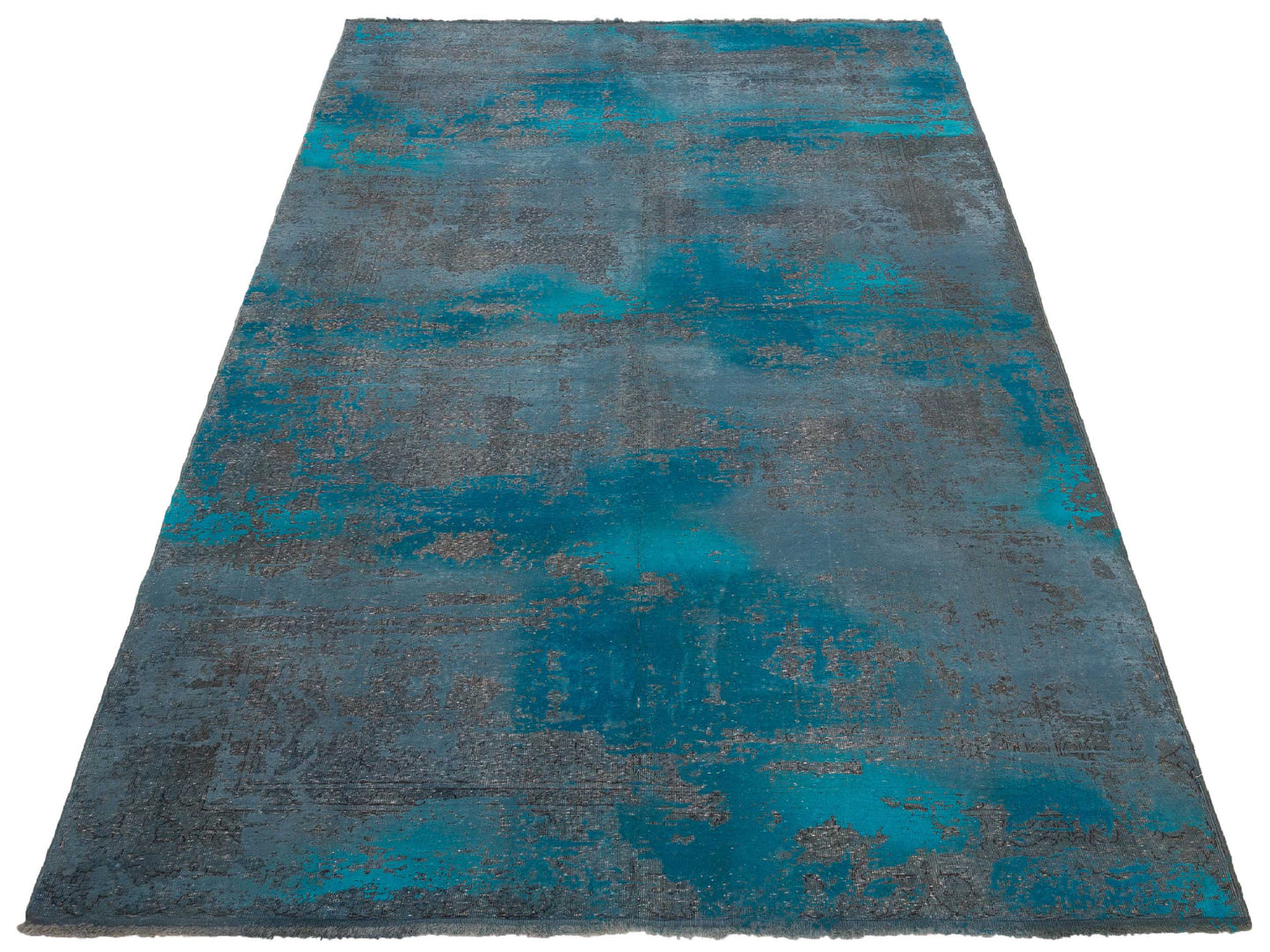 Vintage Blue 6.7x9.8 Hand Knotted Rug