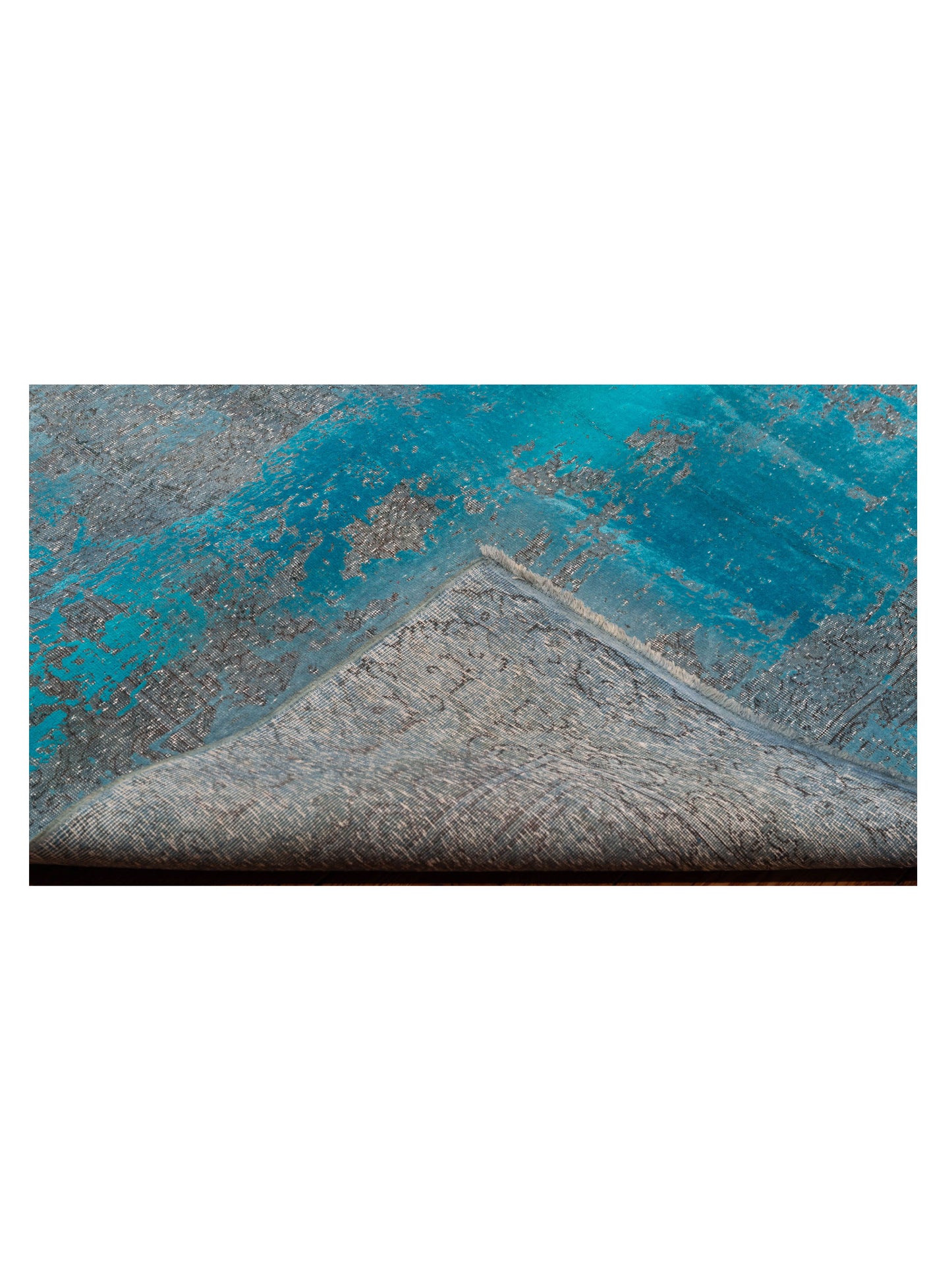 Vintage Blue 6.7x9.8 Hand Knotted Rug