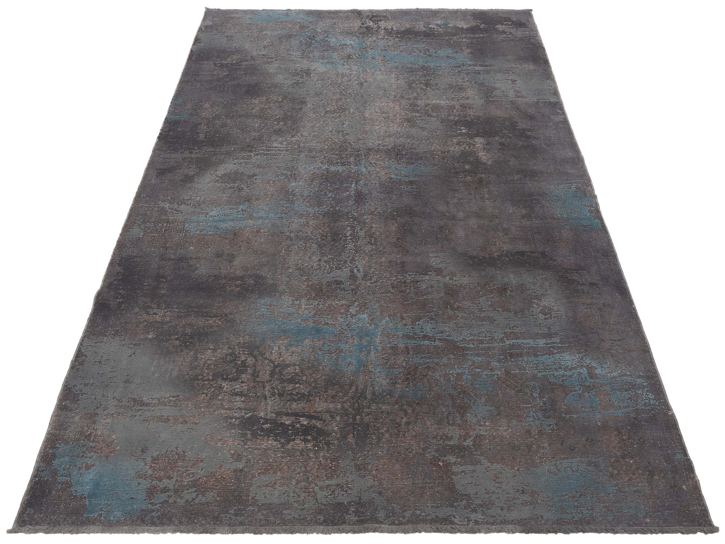 Vintage Gray 6.7x9.6 Hand Knotted Rug