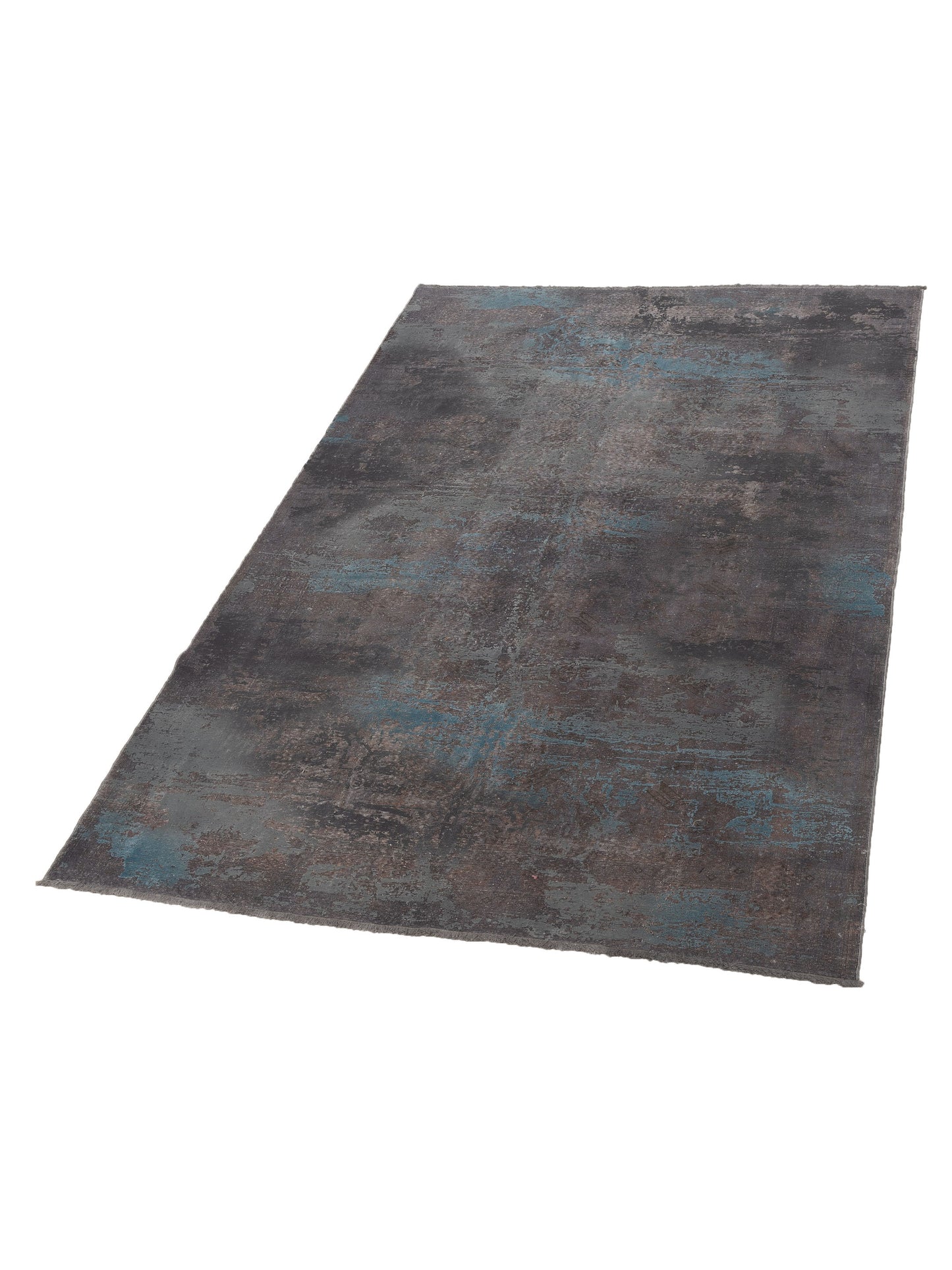 Vintage Gray 6.7x9.6 Hand Knotted Rug