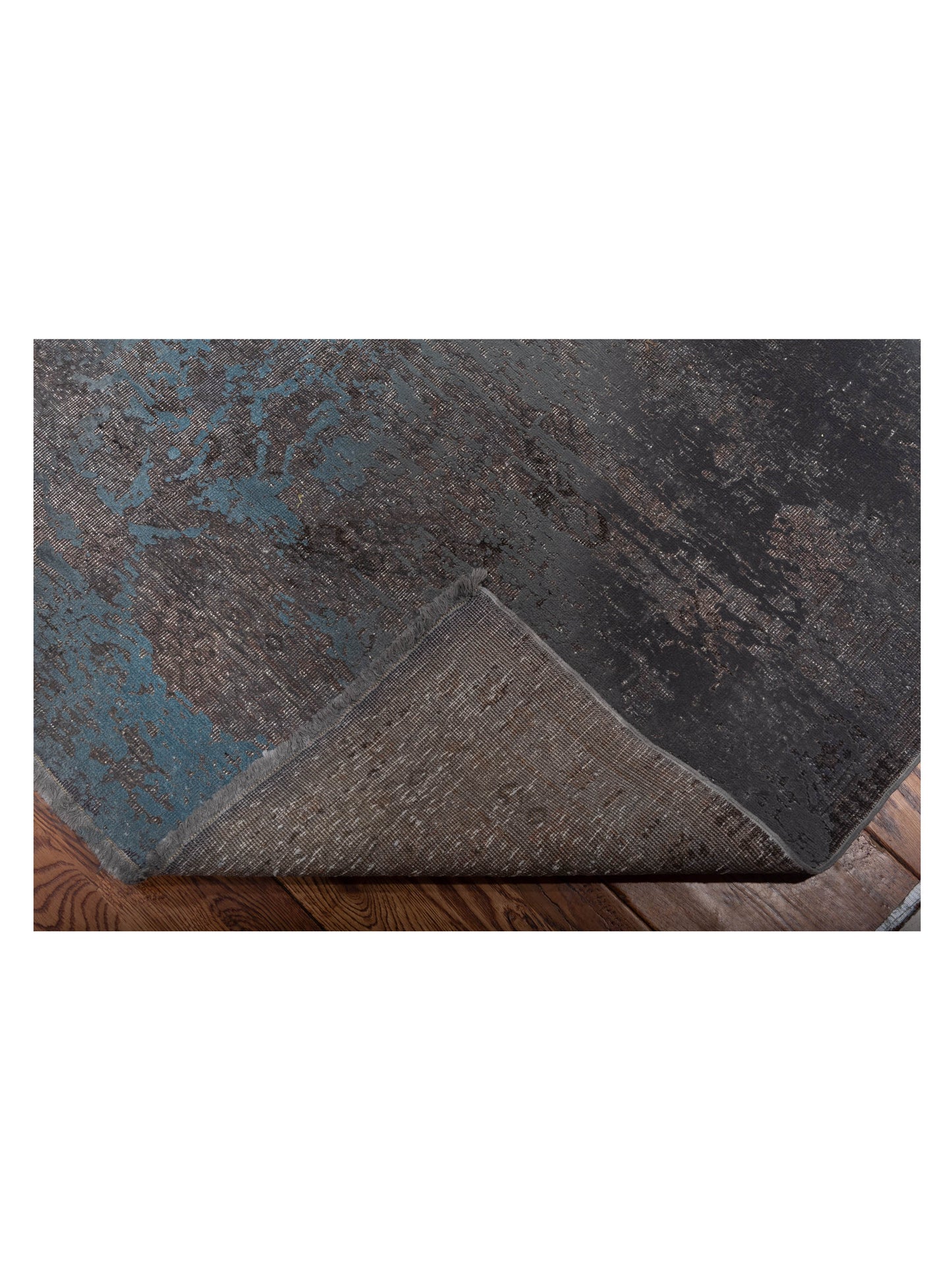 Vintage Gray 6.7x9.6 Hand Knotted Rug