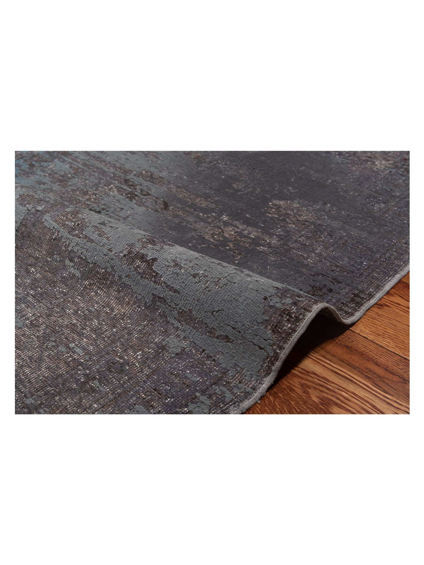 Vintage Gray 6.7x9.6 Hand Knotted Rug