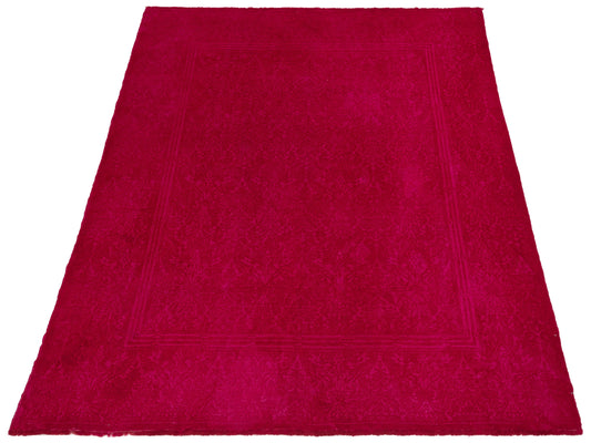 Rechromia Pink Pink 8.3x9.8 Hand Knotted Rug