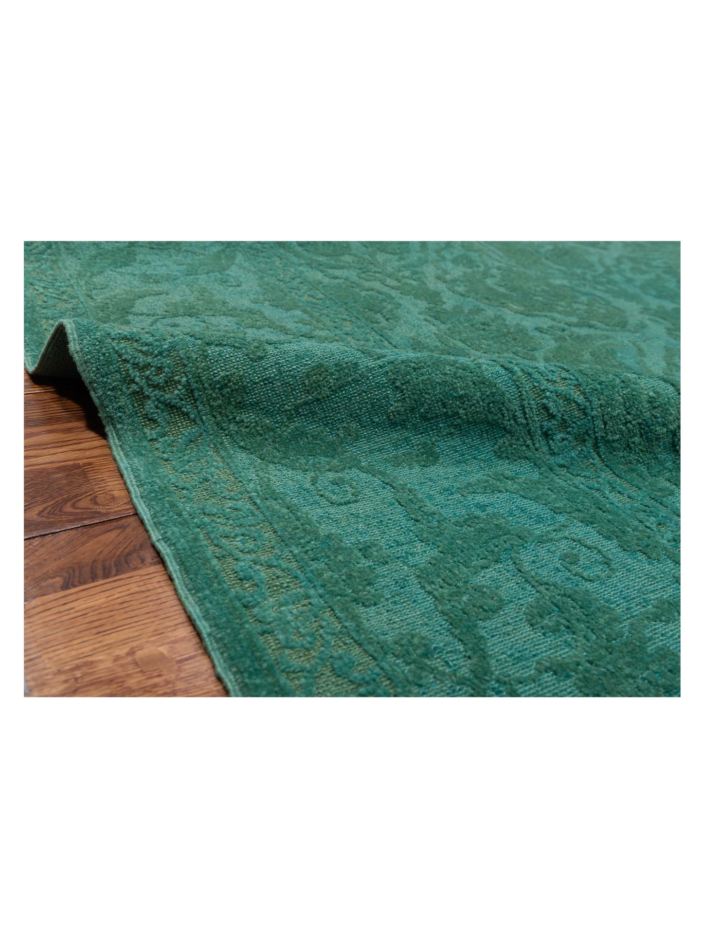 Rechromia Turquoise Turquoise 8.4x9.8 Hand Knotted Rug