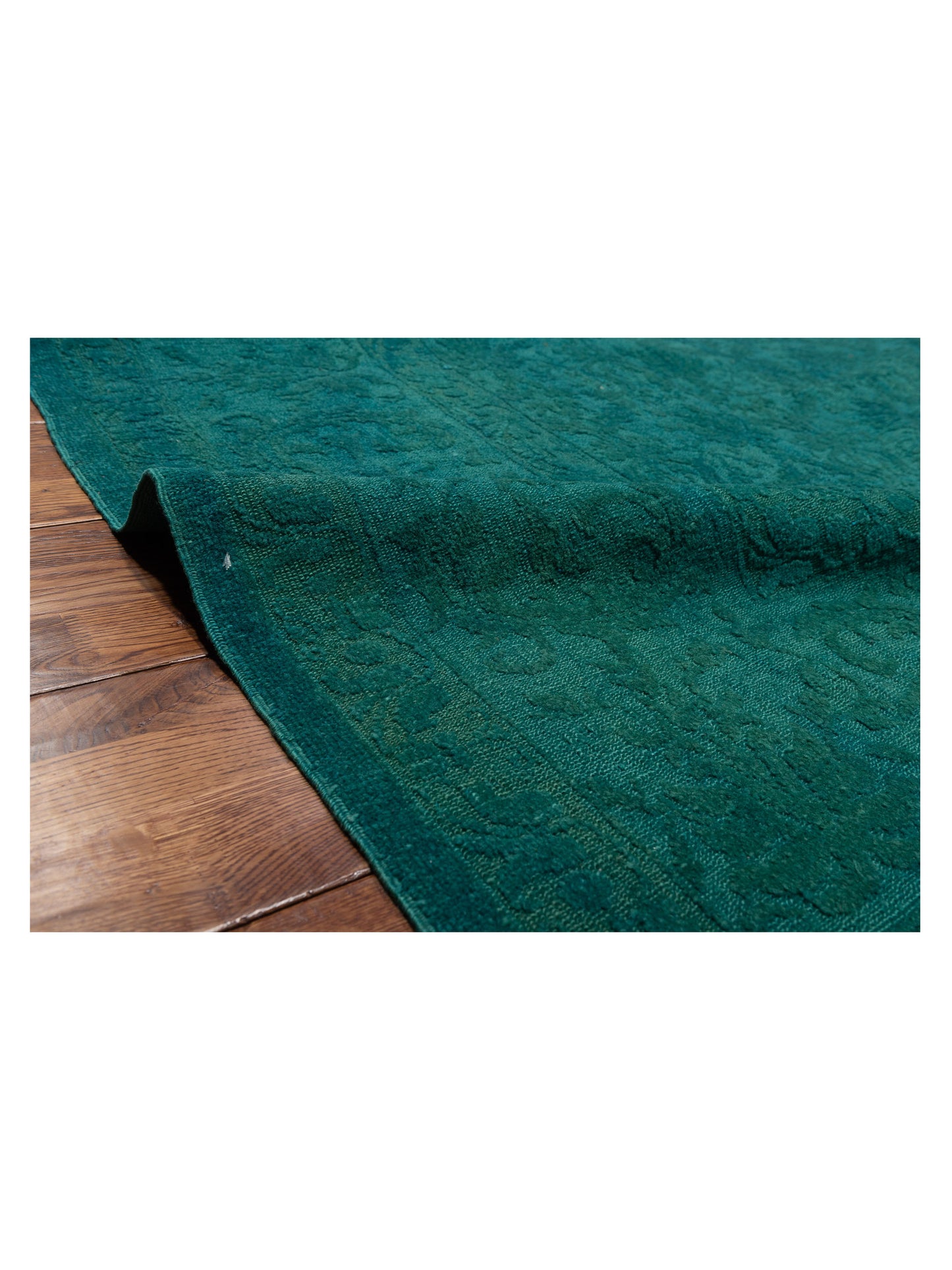 Rechromia Turquoise Dark Turquoise 9.6x11.5 Hand Knotted Rug