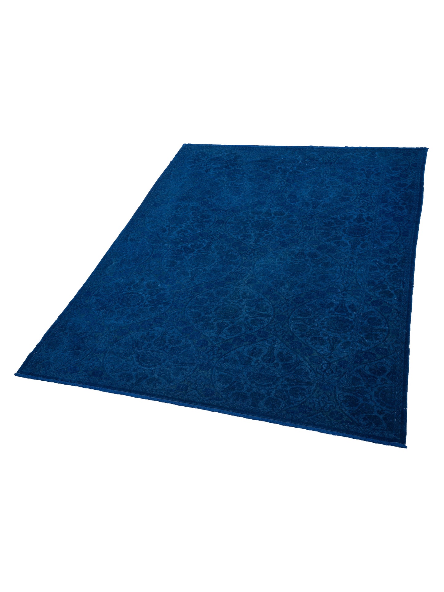 Rechromia Dark Blue Dark Blue 9.1x11.3 Hand Knotted Rug