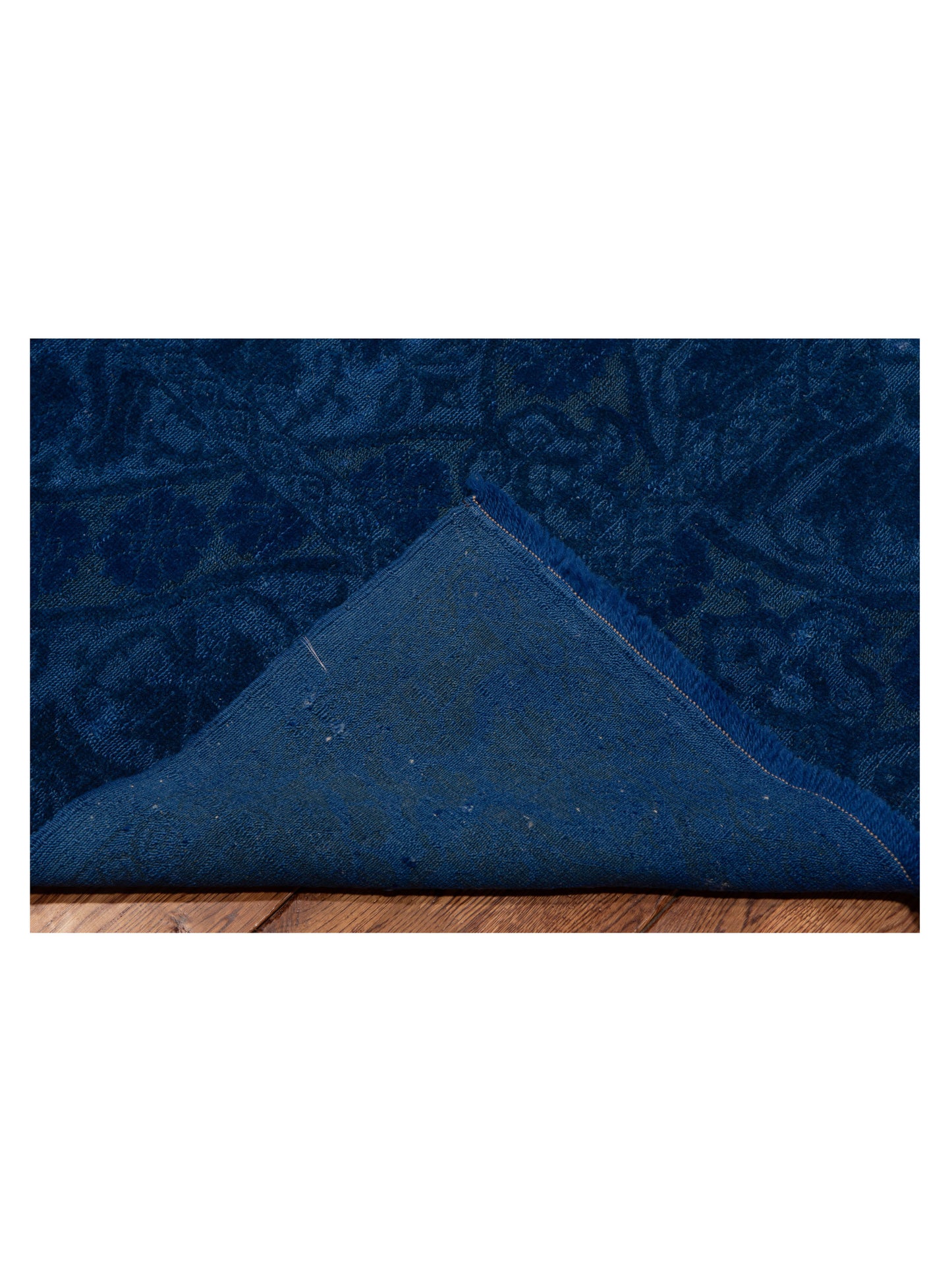 Rechromia Dark Blue Dark Blue 9.1x11.3 Hand Knotted Rug