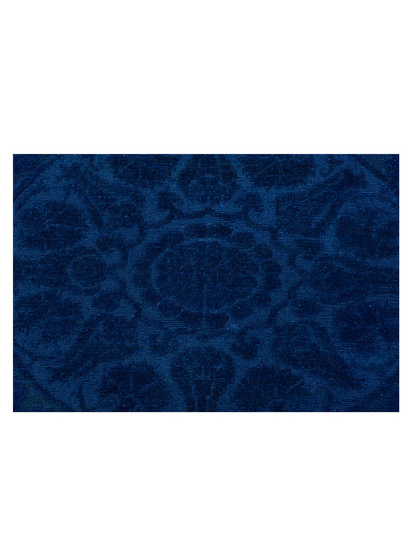 Rechromia Dark Blue Dark Blue 9.1x11.3 Hand Knotted Rug