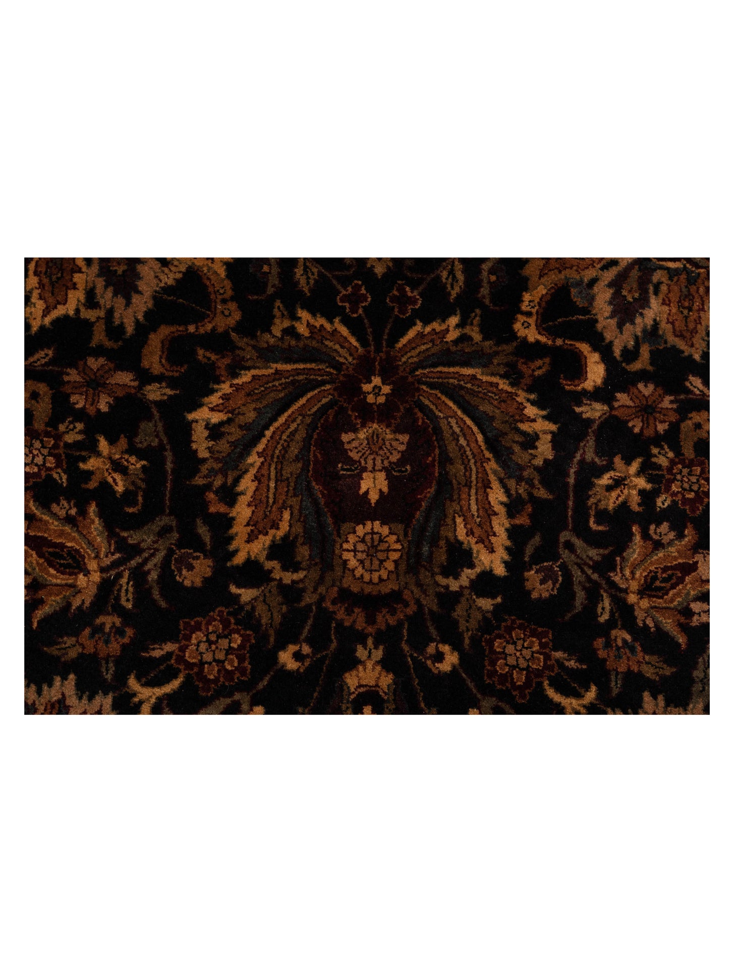 Sansira Black Beige 8.11x12.1 Hand Knotted Rug