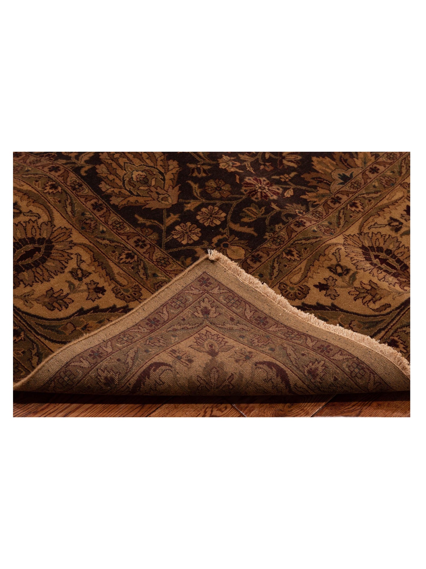 Sansira Brown Cream 9.2x12 Hand Knotted Rug