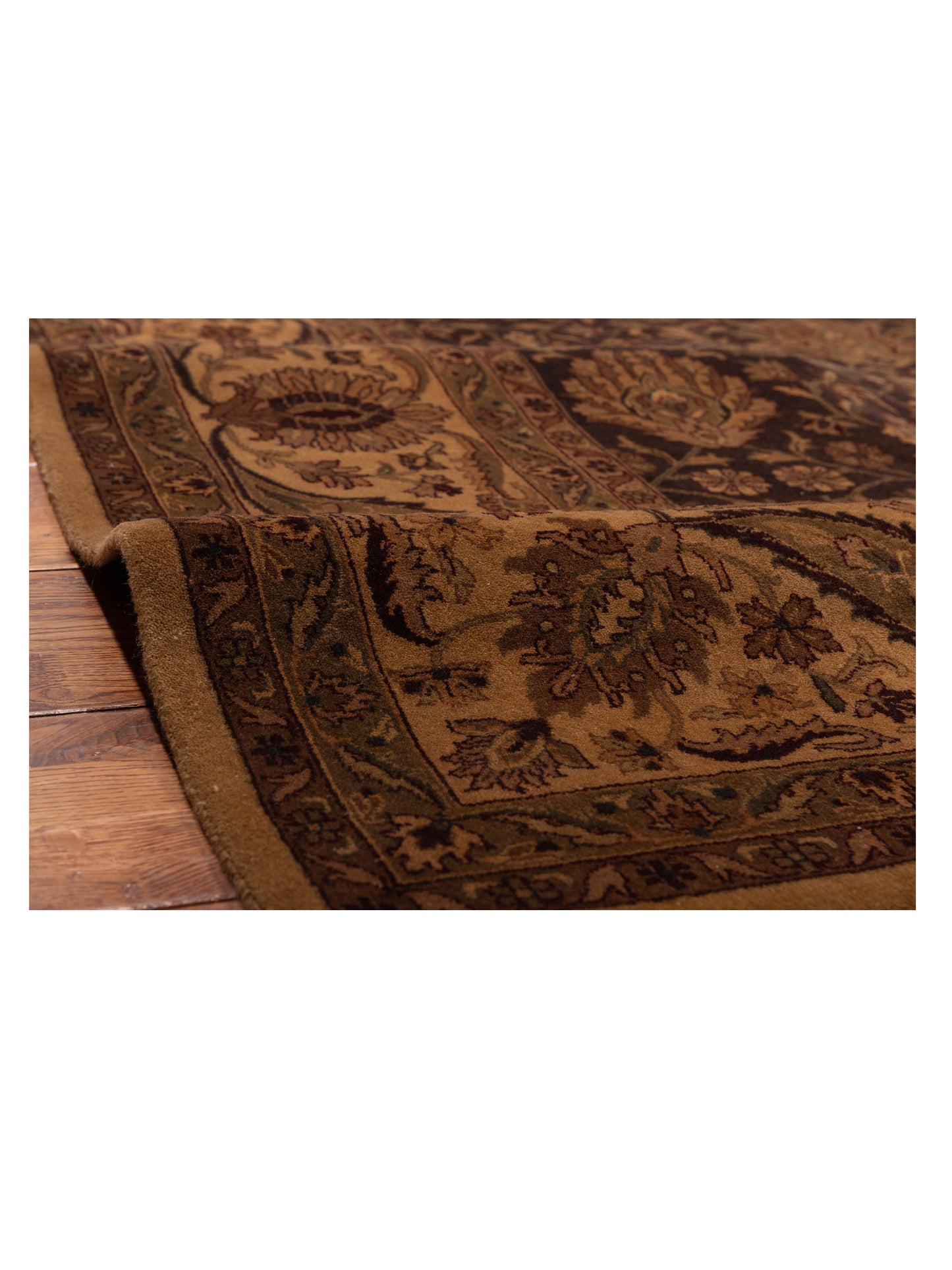 Sansira Brown Cream 9.2x12 Hand Knotted Rug