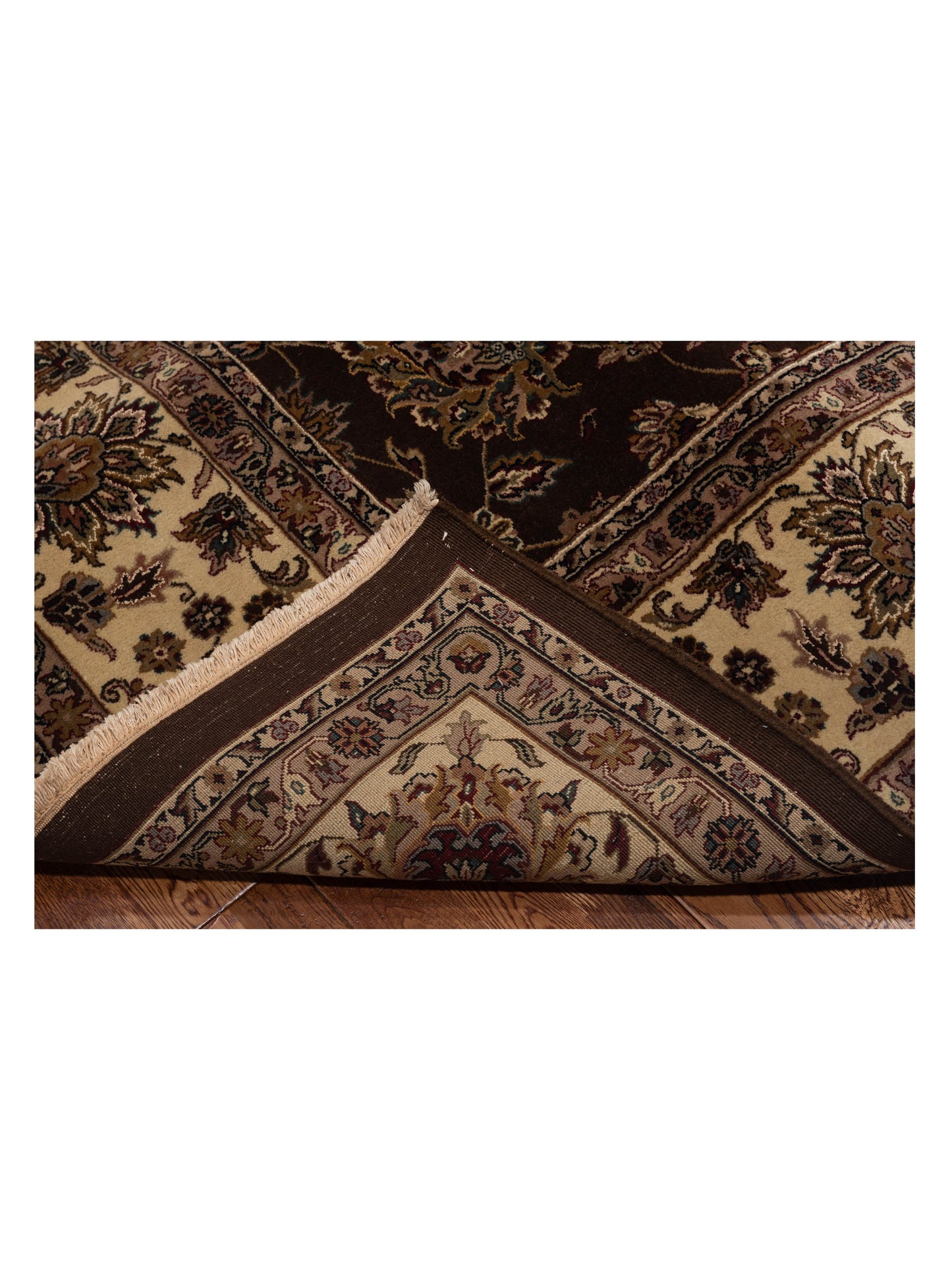 Sansira Dark Brown Ivory 9.1x11.11 Hand Knotted Rug