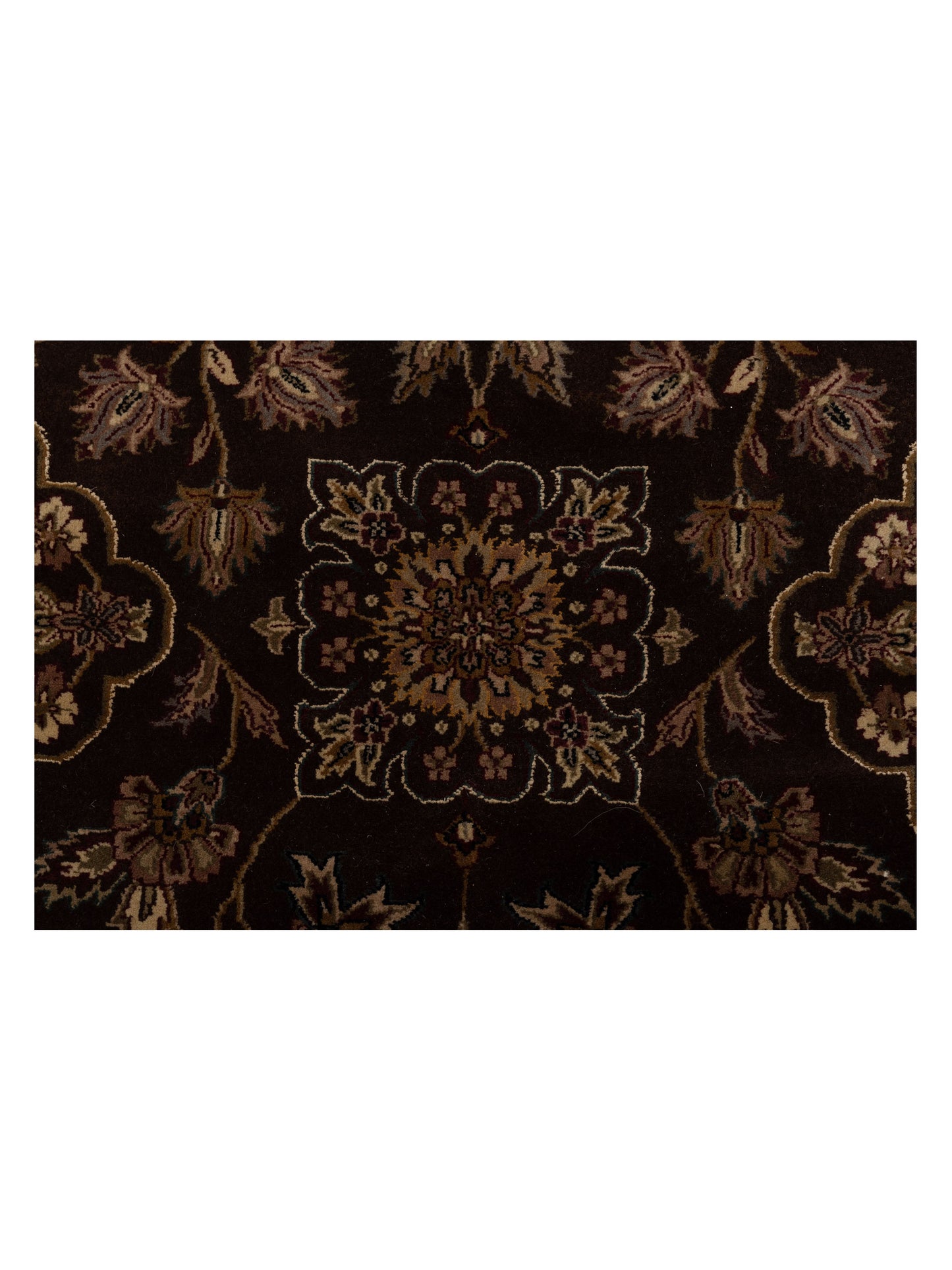 Sansira Dark Brown Ivory 9.1x11.11 Hand Knotted Rug