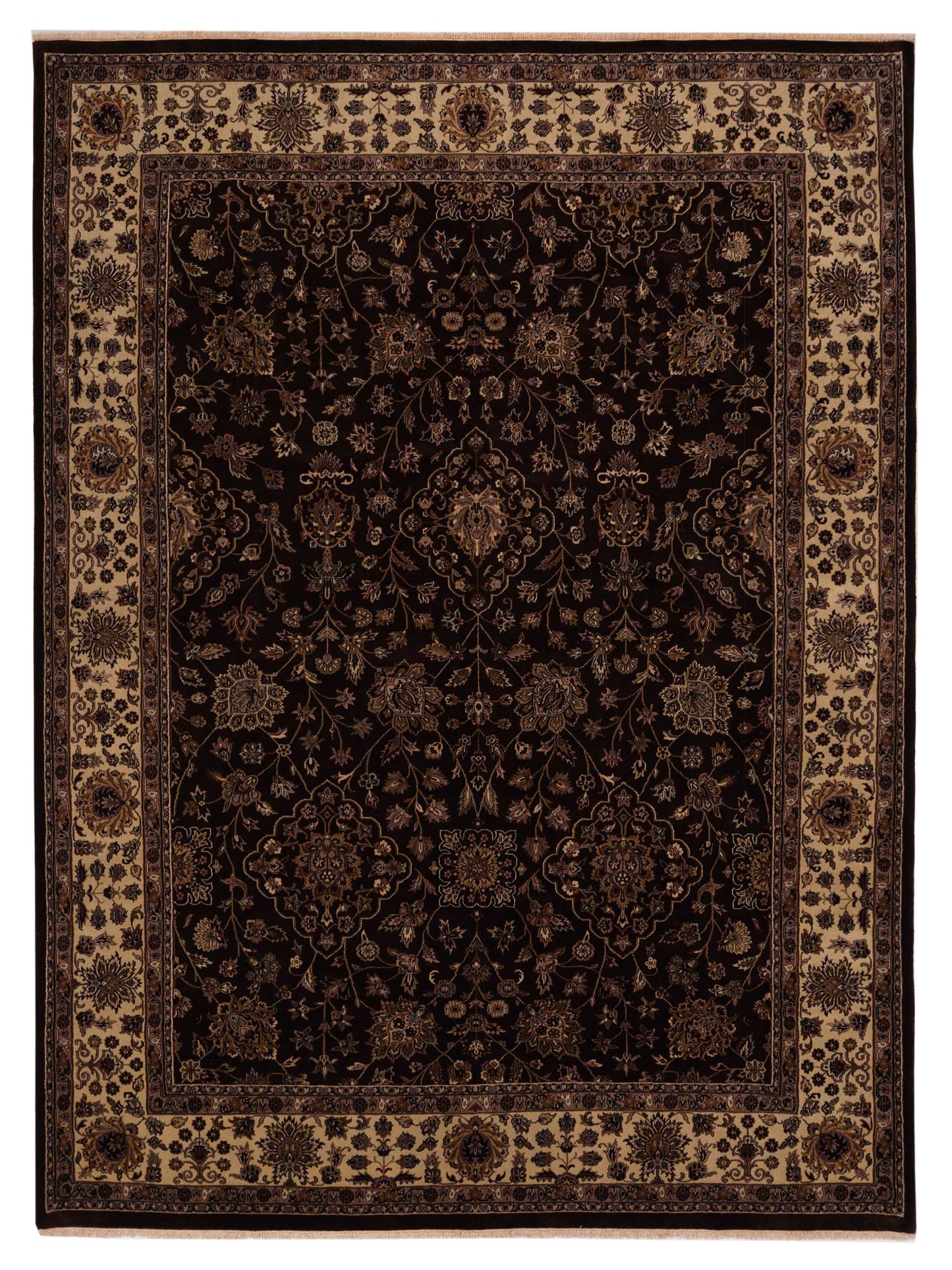 Rajpur Sivas  Dark Brown Ivory Traditional