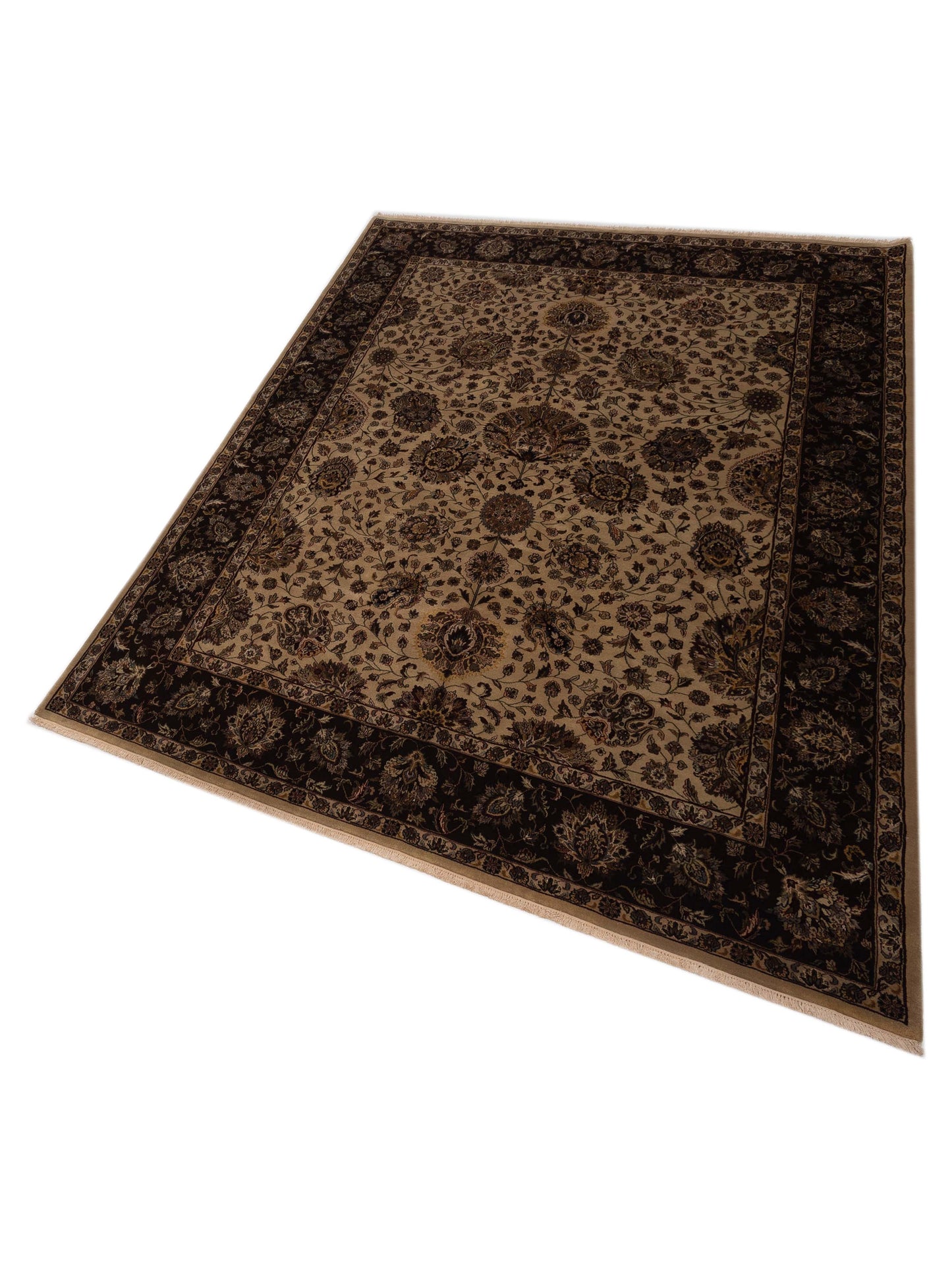 Sansira Beige Brown 8x10.1 Hand Knotted Rug