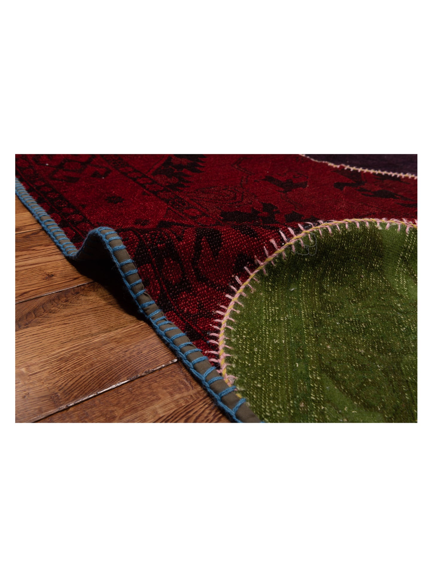 Patchwork Multi 9.10x13.3 Hand Knotted Rug