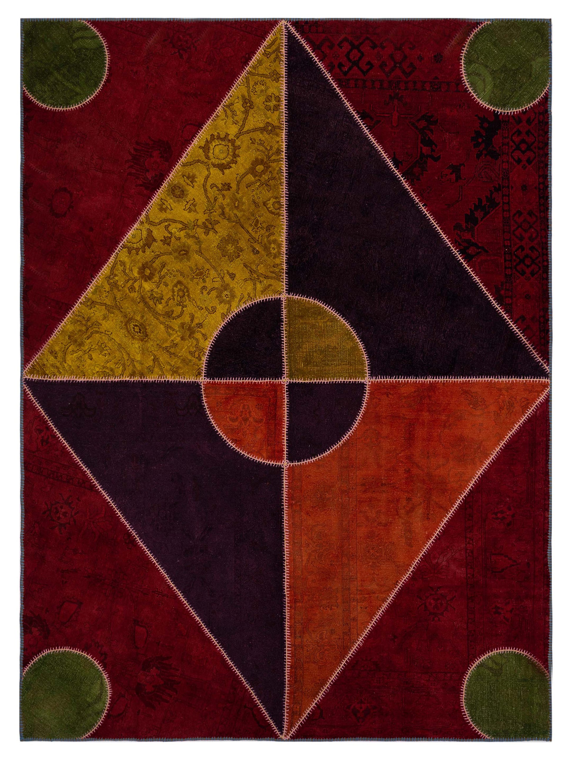 Pasha Turkish Vestige Patchwork  Multi  Contemporary