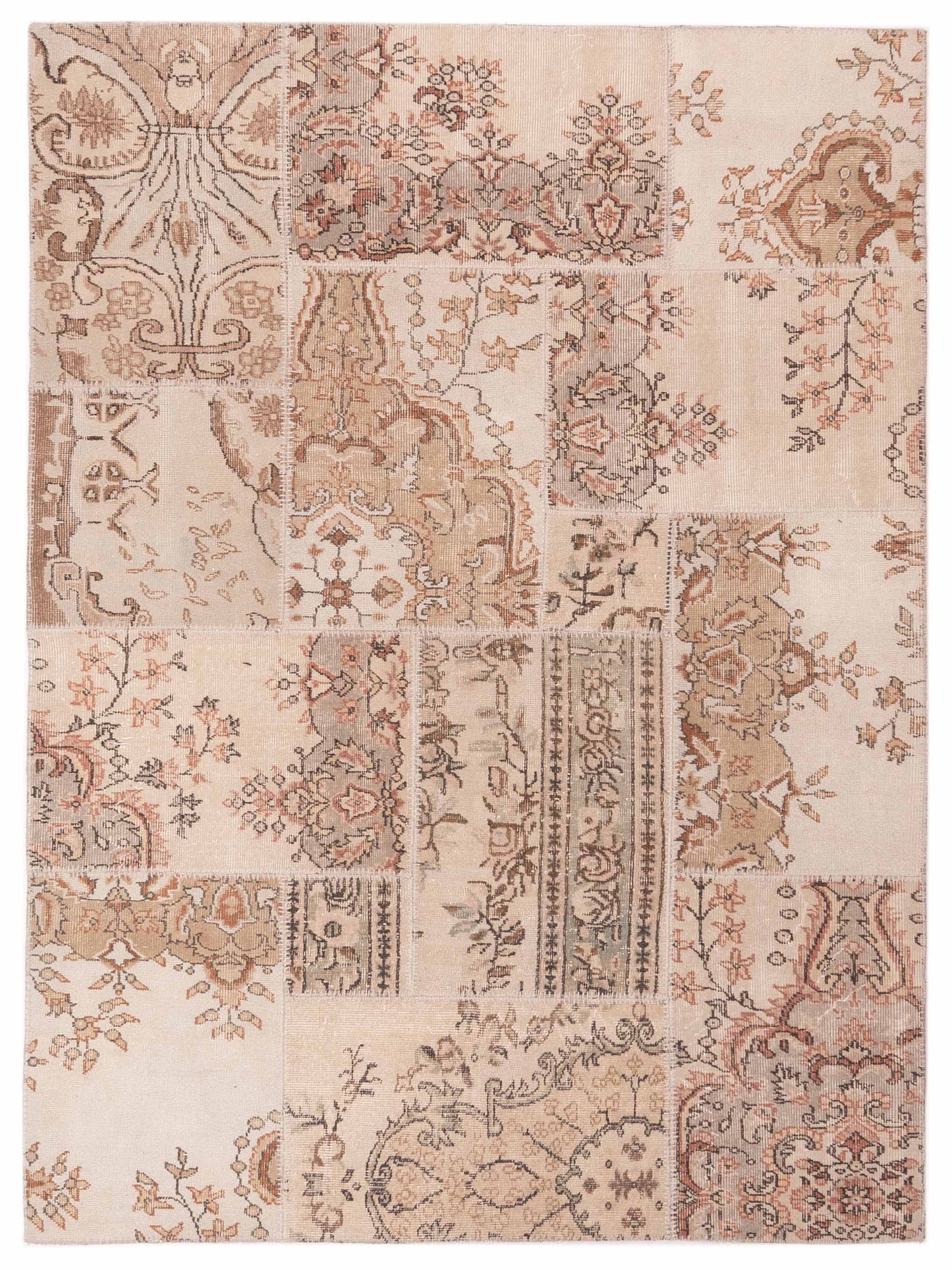 Pasha Turkish Vestige Patchwork  Beige Brown  Contemporary