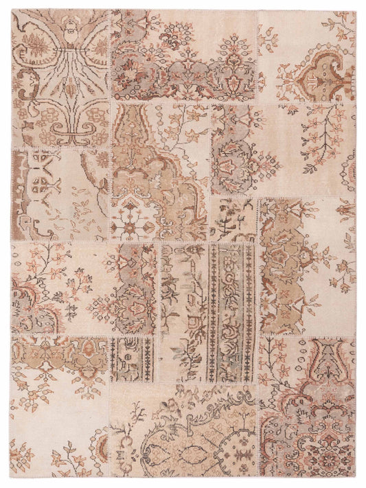 Pasha Turkish Vestige Patchwork  Beige Brown  Contemporary