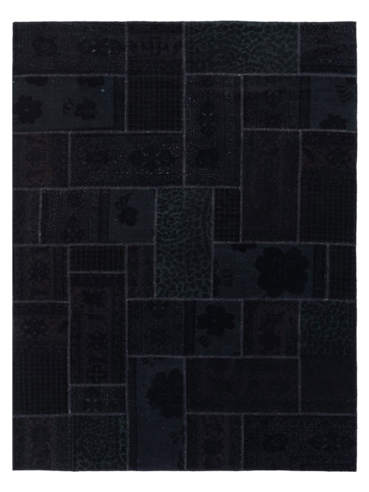 Pasha Turkish Vestige Patchwork  Black  Contemporary
