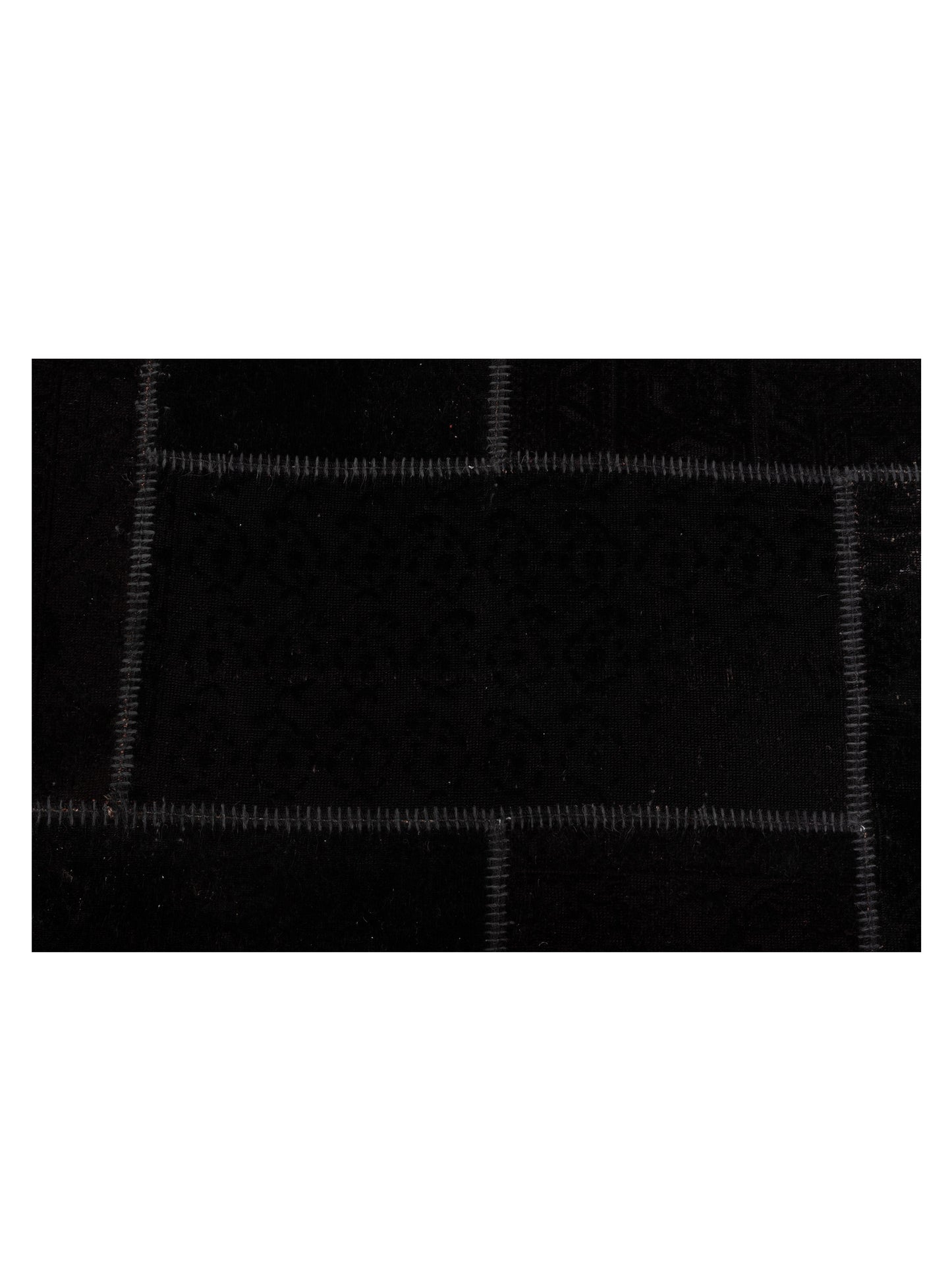 Patchwork Black 7.10x9.9 Hand Knotted Rug