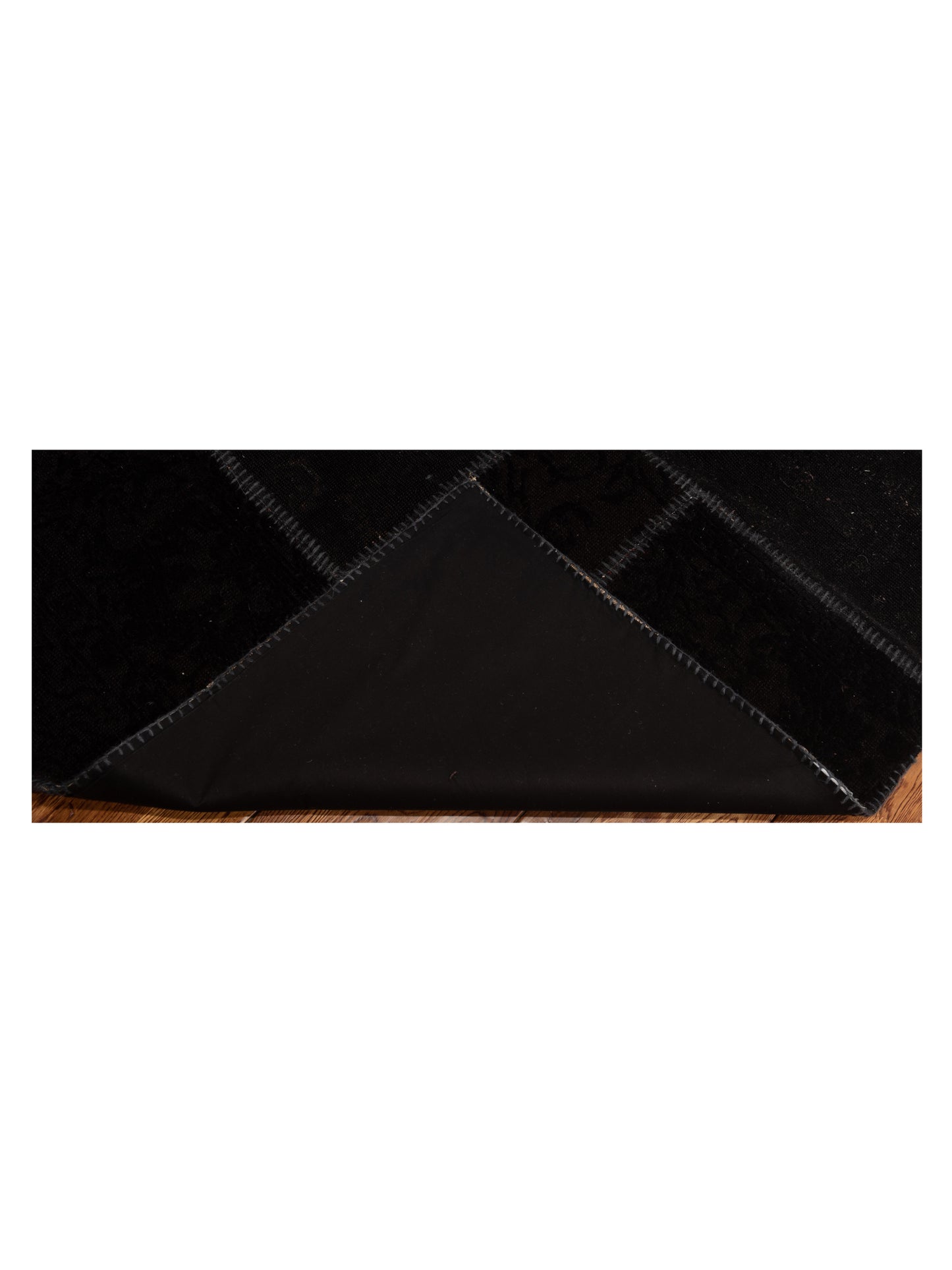 Patchwork Black 7.10x9.9 Hand Knotted Rug