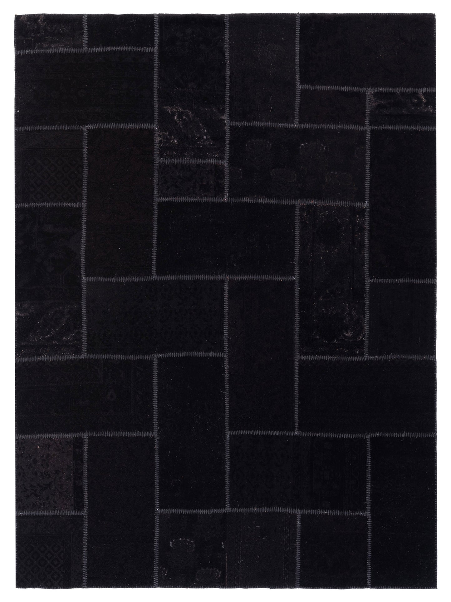 Pasha Turkish Vestige Patchwork  Black  Contemporary