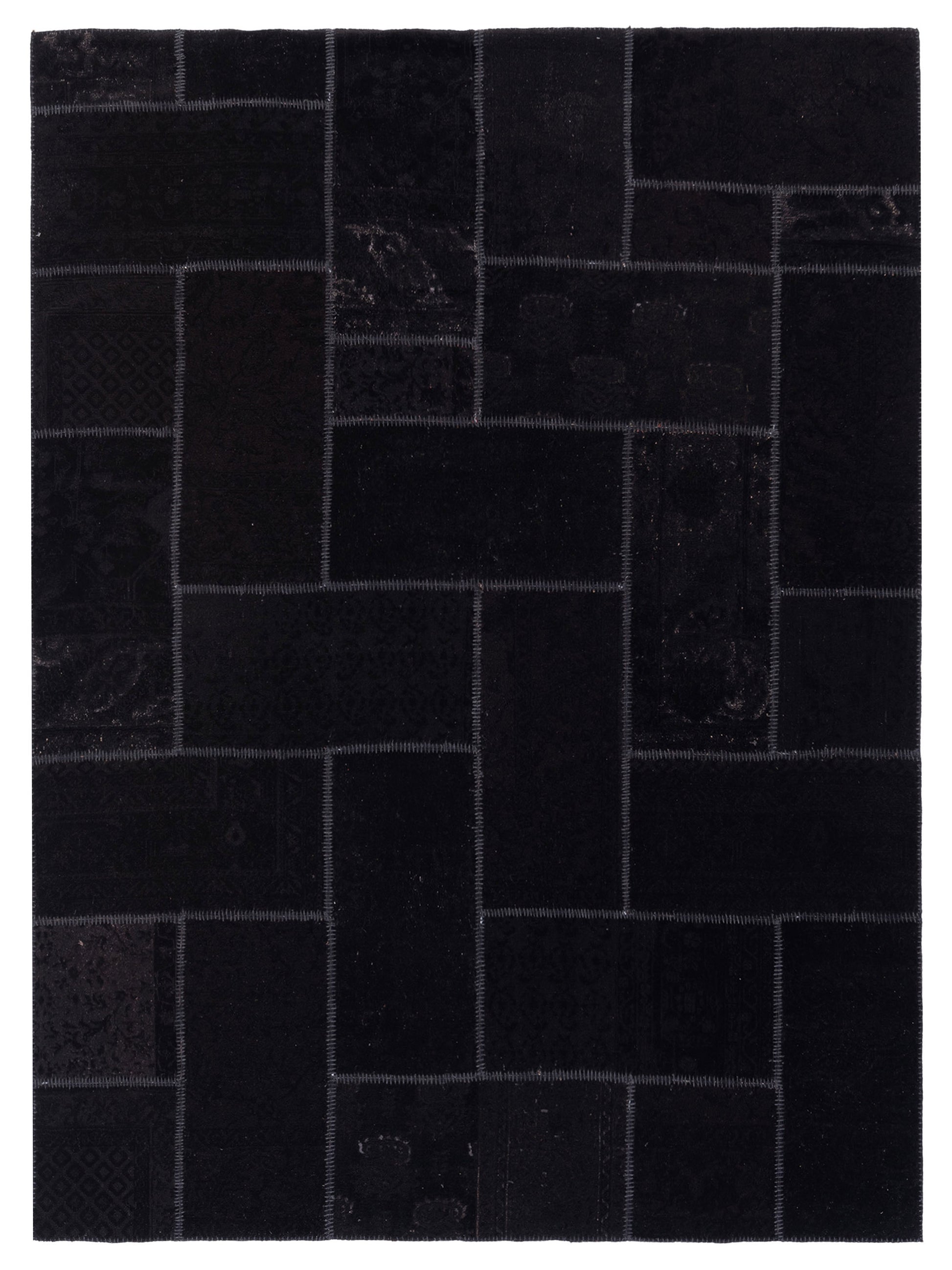 Pasha Turkish Vestige Patchwork  Black  Contemporary