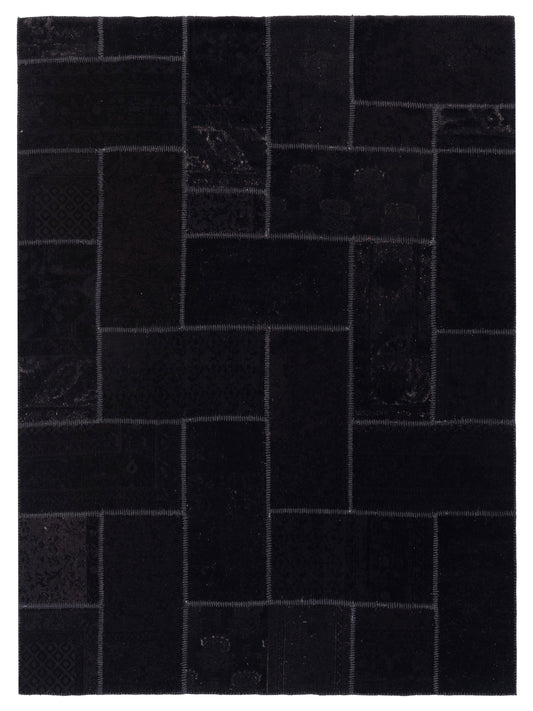 Pasha Turkish Vestige Patchwork  Black  Contemporary