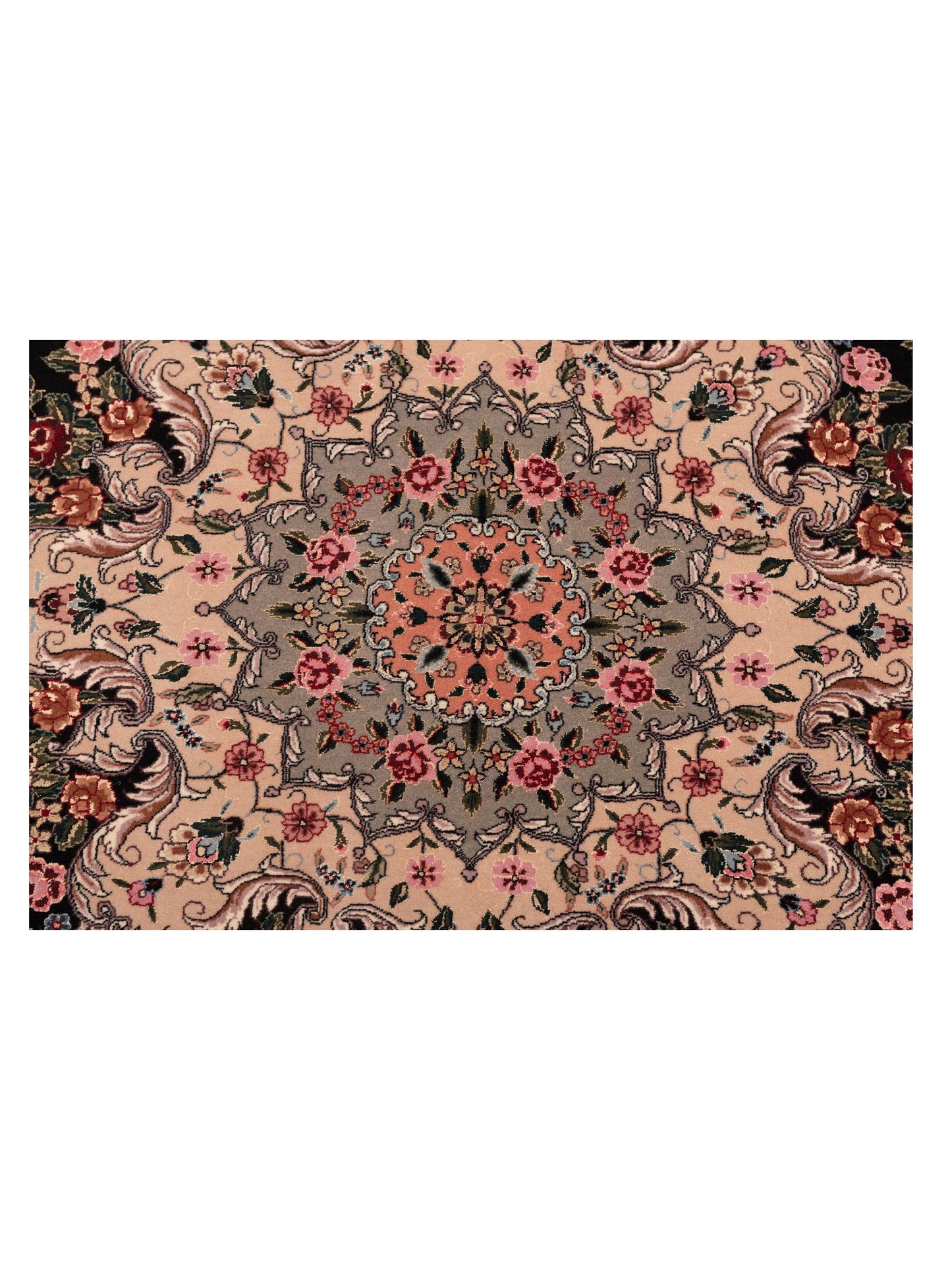 Silkara Black Beige 9x11.11 Hand Knotted Rug