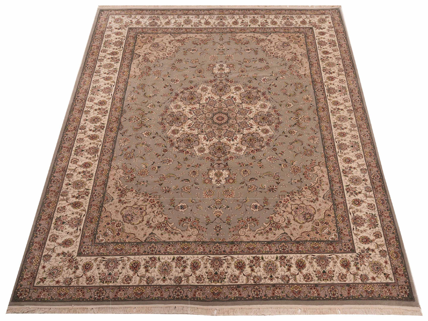 Artalya Silver Ivory 9.2x12.2 Hand Knotted Rug
