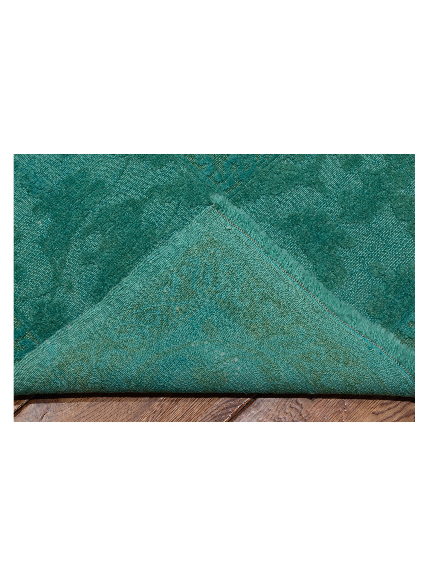 Rechromia Turquoise Turquoise 9.6x11.6 Hand Knotted Rug