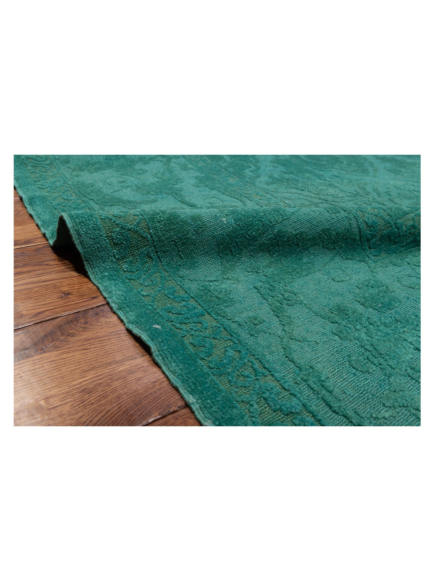Rechromia Turquoise Turquoise 9.6x11.6 Hand Knotted Rug